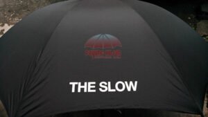 Payung hujan ukuran golf sablon putih the slow