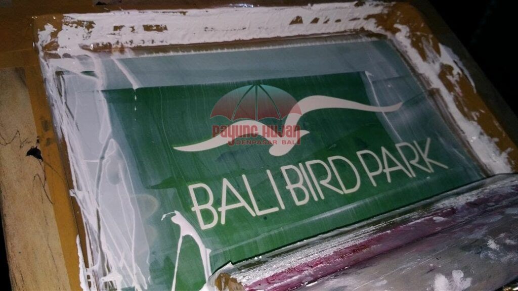 screen untuk sablon payung bali bird park
