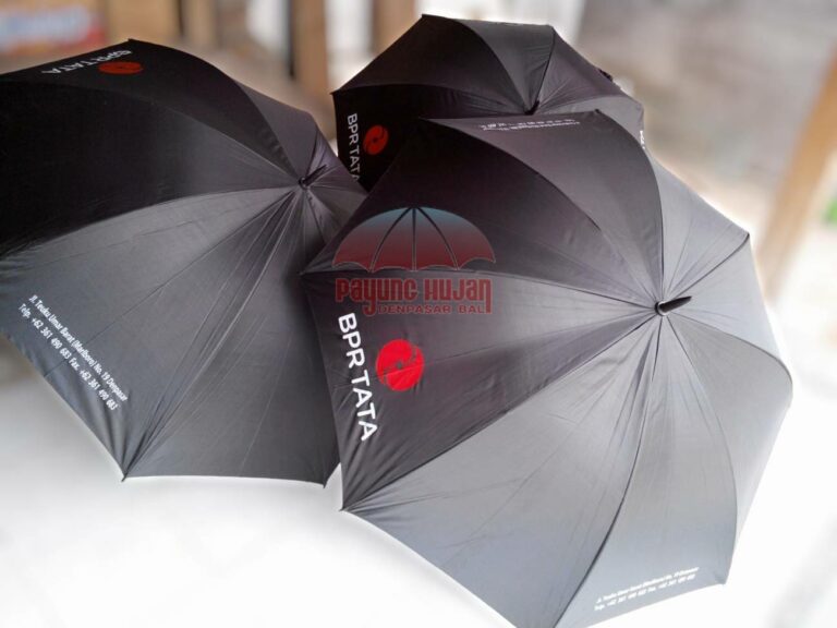 Payung hitam sablon BPR TATA